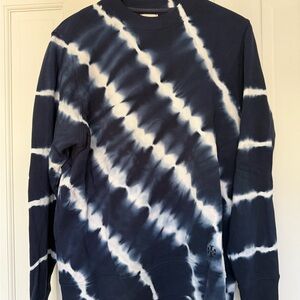 Tory Sport Navy and White Tie-Dye sweatshirt